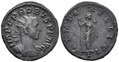 Ancient Coins - Probus. 276-282 AD. AE Silvered Antoninianus (4.00g, 21mm). Lugdunum mint. Struck 277 AD. RIC 104