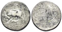 Ancient Coins - Illyria, Dyrrhachion. 250-200 BC. AR Drachm (2.86g, 16mm). Timen and Damophontos, magistrates. Maier 36