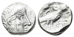 Ancient Coins - Arabia, Southern. Saba'. Late 4th–mid 2nd centuries BC. AR gms - Hemidrachm (2.29g, 13mm). Imitating Athens. Huth 175–7