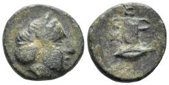 Ancient Coins - Thracian Kingdom. Kersebleptes. Circa 359-340 BC. AE 13mm (1.77g). Kypsela mint(?). SNG Copenhagen 1070-1