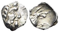 Ancient Coins - Lykaonia, Laranda. Circa 324-323 BC. AR Obol (0.37g, 10mm). SNG Levante 227