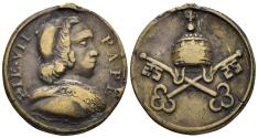 World Coins - Italy, Papale (Stato pontificio). Pius VII. 1800-1823. AE Medal (2.49g, 20mm). Undated