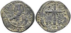 Ancient Coins - Time of Nicephorus III. 1078-1081. AE Anonymous Follis (3.22g, 27mm). Constantinople mint. SB 1878