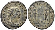Ancient Coins - Tacitus. 275-276 AD. AE Antoninianus (3.10g, 22mm). Antioch mint. Struck 276 AD. RIC 210
