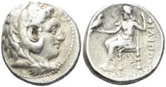 Ancient Coins - Macedonian Kingdom. Philip III Arrhidaeus 323-317 BC. AR Tetradrachm (16.91g, 27mm). Babylon mint. Price P181