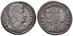 Ancient Coins - Constantine I 'the Great'. 307-337 AD. AE Follis (2.26g, 19mm). Constantinople mint. Struck 330-5 AD. RIC 59