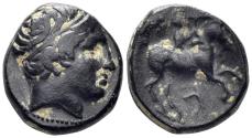 Ancient Coins - Macedonian Kingdom. Philip II. 359-336 B.C. AE Unit (5.57g, 17mm). Uncertain Macedonian mint. Struck 306-297 BC. SNG ANS 935