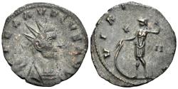 Ancient Coins - Claudius II Gothicus. 268-270 AD. AE Antoninianus (2.66g, 19mm). Siscia mint. Struck spring–end 269 AD. RIC 195