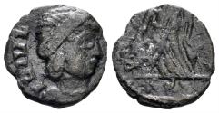 Ancient Coins - Helena. Augusta. 324-328/30 AD. AE Follis (0.52g, 10mm). Contemporary imitation. Imitating the Treveri mint. Struck after 337 AD