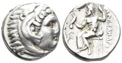 Ancient Coins - Macedonian Kingdom, Alexander III 'the Great'. 336-323 BC. AR Drachm (4.25g, 16mm). Lampsakos mint. Price 1362
