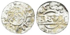 World Coins - Low Countries. Friesland. Brun III. Circa 1050-1057. AR Denar (0.67g, 16mm). Struck in the name of king Heinrich III. 1028-1056. Dokkum mint. Dannenberg 499