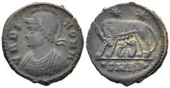 Ancient Coins - City Commemorative. 330-354 AD. AE Follis (2.48g, 18mm). Cyzicus mint. Struck 331-4 AD. RIC 71