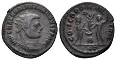 Ancient Coins - Maximianus Herculius, first reign. 286-306 AD. AE Radiatus (3.35g, 20mm). Antioch mint. Struck 285-95 AD. RIC 622