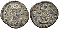 Ancient Coins - Theodosius I. 379-395 AD. AE2 (4.22g, 23mm). Thessalonica mint. Struck 383-8 AD. LRBC 1837