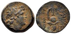 Ancient Coins - Seleukid Kingdom. Tryphon. Circa 142-138 BC. AE 19mm (5.44 gm). Uncertain mint in Northern Syria. SC 2034.2e