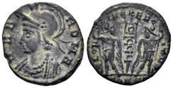 Ancient Coins - City Commemorative. 330-354 AD. AE Follis (1.24g, 15mm). Constantinople mnint. Struck 337-40 AD. RIC 31