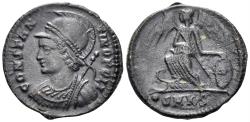 Ancient Coins - City Commemorative. 330-354 AD. AE Follis (2.47g, 18mm). Cyzicus mint. Struck 331-4 AD. RIC 71