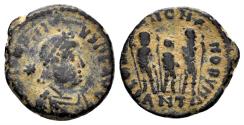 Ancient Coins - Honorius. 393-423 AD. AE4 (1.88g, 15mm). Antioch mint. Struck 406-8 AD. RIC 153