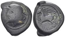 Ancient Coins - Celtic Northeast Gaul. Suessiones. Cricironus. Circa 60-50 BC. AE 18mm (3.38g). DT 556