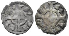 World Coins - Italian States. Verona. Frederick II. 1218-1250. AR Denaro piccolo scodellato (0.21g, 11mm). Biaggi 2969-70