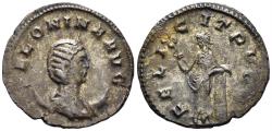 Ancient Coins - Salonina, Augusta. 254-268 AD. Billon Antoninianus (2.38g, 21mm). Mediolanum mint. Struck 260-8 AD. RIC 61
