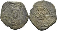 Ancient Coins - Phocas. 602-610. AE Follis (12.00g, 34mm). Constantinople mint. Dated RY 4 (605/6). SB 640