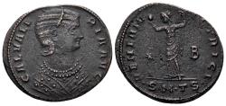 Ancient Coins - Galeria Valeria, Augusta. 293(?)-311 AD. AE Follis (6.64g, 25mm). Thessalonica mint. Struck 310/11 AD. RIC 36