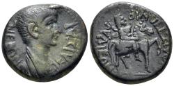 Ancient Coins - Phrygia, Julia. Nero. 54-68 AD. AE 17mm (4.19g). Sergios Hephaistion, magistrate. RPC I 3191