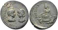 Ancient Coins - Mesopotamia, Singara. Gordian III with Tranquillina. 238-244 AD. AE 33mm (20.82g). SNG Copenhagen 256