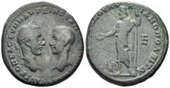 Ancient Coins - Moesia Inferior, Marcianopolis. Macrinus & Diadumenian. 217-218 AD. AE Pentassarion (11.20g, 26mm). Pontianus, legatus consularis. H&J 6.24.1.5/1