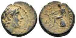 Ancient Coins - Seleukid Kingdom. Antiochos III. 223-187 BC. AE 14mm (3.01g). Antioch mint. SC 1048
