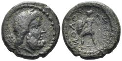 Ancient Coins - Sicily, Solous. Circa 200-150 BC. AE Tetras or Quadrans (5.00g, 17mm). Campana 27; BAR Issue 6