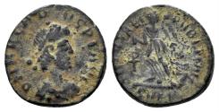 Ancient Coins - Arcadius. 383-408 AD. AE4 (1.12g, 12mm). Cyzicus mint. Struck 388-92 AD. RIC 26c
