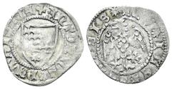World Coins - Italian States, Aquileia. Antonio II Panciera di Portogruaro, Patriarch. 1402-1412. AR Denaro (0.68g, 17mm). MEC 12, 885-6