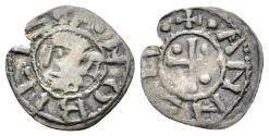 World Coins - France, Provincial. Vienne (Archbishopric). 1050-1120. AR Obole (0.29 gm, 13mm). Poey d'Avant 4829