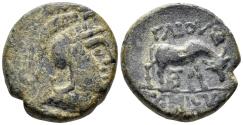 Ancient Coins - Macedon under Roman Rule, Time of Aemilius Paullus. AE 21mm (8.84g). Gaius Publilius, quaestor, circa 168-167 BC. District Bottiaia. SNG Copenhagen 1323
