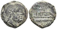 Ancient Coins - Q. Caecilius Metellus. 130 BC. AE Semis (8.79 gm, 23mm). Rome mint. Sydenham 510