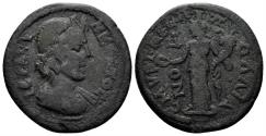 Ancient Coins - Ionia, Smyrna. Time of Gordian III, 238-244 AD. AE 27mm (8.41 gm). Pollianos magistrate. SNG Copenhagen 1315 (same dies)