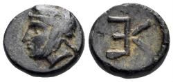Ancient Coins - Troas, Kebren. Circa 412-399 BC. AE 9mm (0.84g). SNG Copenhagen 261