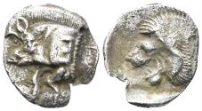 Ancient Coins - Mysia, Kyzikos. Circa 480 BC. AR Obol (0.71g, 13mm).Von Fritze, Tafel V-13