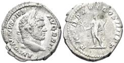 Ancient Coins - Caracalla. 198-217 AD. AR Denarius (2.88g, 19mm). Rome mint. Struck 213 AD. RIC 206(a)
