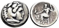 Ancient Coins - Macedonian Kingdom. Alexander III 'the Great'. 336-323 BC. AR Drachm (4.09g, 17mm). Miletos mint. Lifetime issue. Price 2088