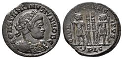 Ancient Coins - Constantine II, as Caesar. 316-337 AD. AE Follis (2.24g, 17mm). Lugdunum mint. Struck 331 AD. RIC 254