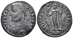Ancient Coins - Licinius I. 308-324 AD. AE Follis (2.83g, 18mm). Nicomedia mint. Struck 317-320 AD. RIC 24