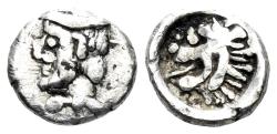 Ancient Coins - Kilikia. Uncertain mint. Circa  4th century BC. AR Tetartemorion (0.19g, 6.5mm). Troxell/Kagan 7