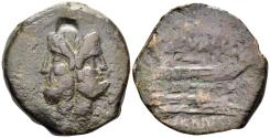 Ancient Coins - Tituri L.f. Sabinus. 89 BC. AE As (11.77g, 28mm). Crawford 344/4b