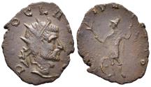 Ancient Coins - Divus Claudius II Gothicus. Died 270 AD. AE Antoninianus (1.68g, 19.5mm). ‘Barbaric imitation’, iregular mint. Struck shortly after 270 AD. Mars
