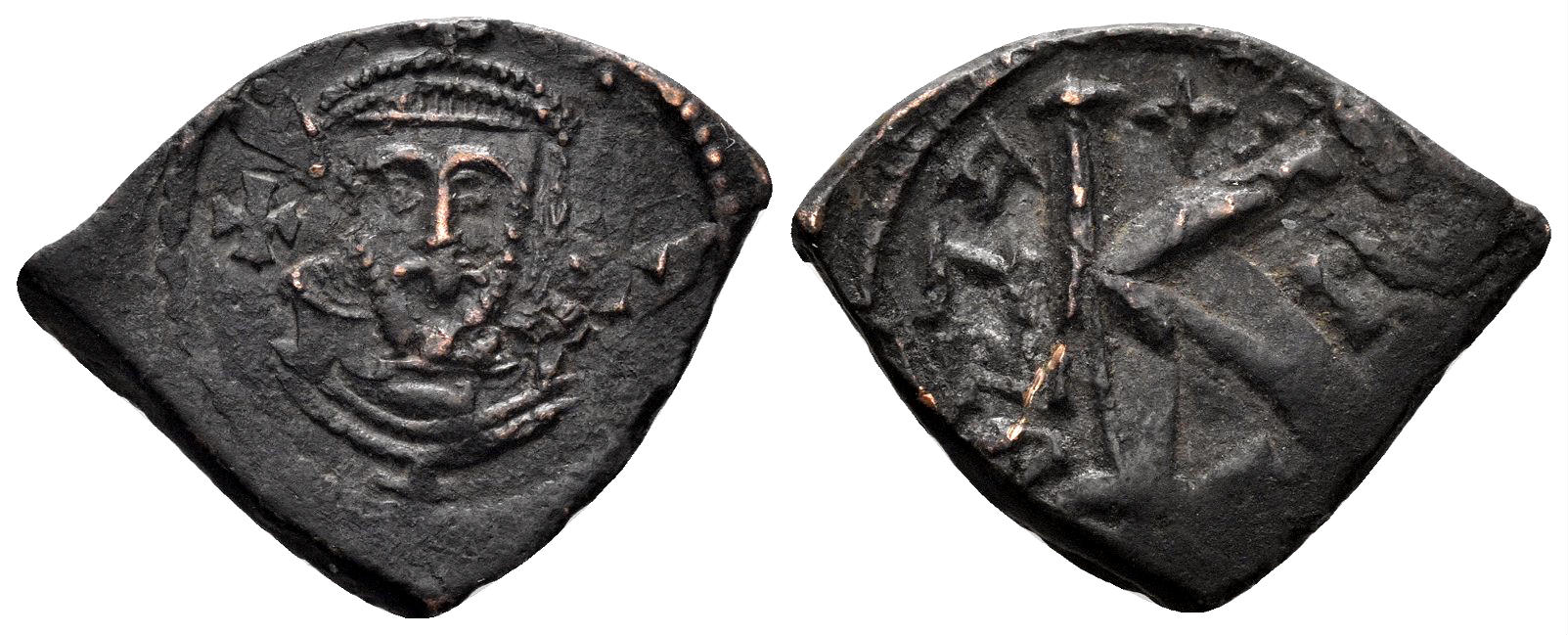 Tiberius III (Apsimar). 698-705 AD. AE Half Follis (3.63g, 24mm