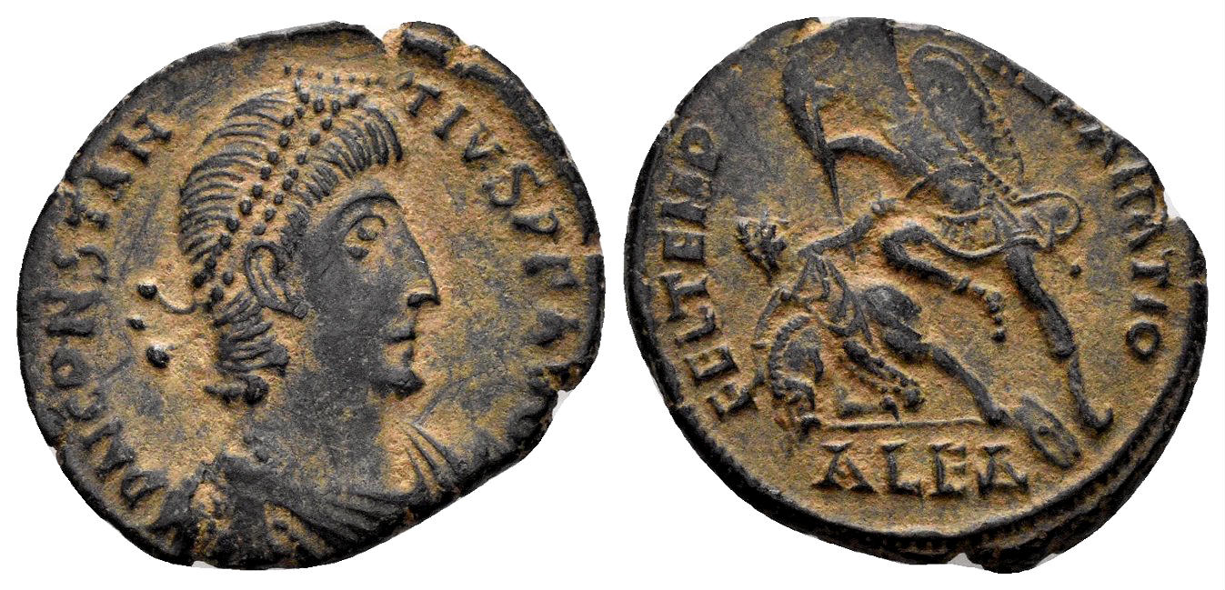 Constantius II. 337-361 AD. AE Half Centenionalis (2.57g, 19mm 