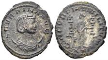 Ancient Coins - Severina, Augusta. 270-275 AD. AE Silvered Antoninianus (4.00g, 22mm). Antioch mint. Struck 275 AD. RIC 20